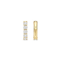 Ti Sento Yellow Gold Plated Cubic Zirconia Huggy Hoop Earrings 7718ZY