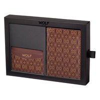 Wolf Signature Passport and Card Case Brown Gift Set