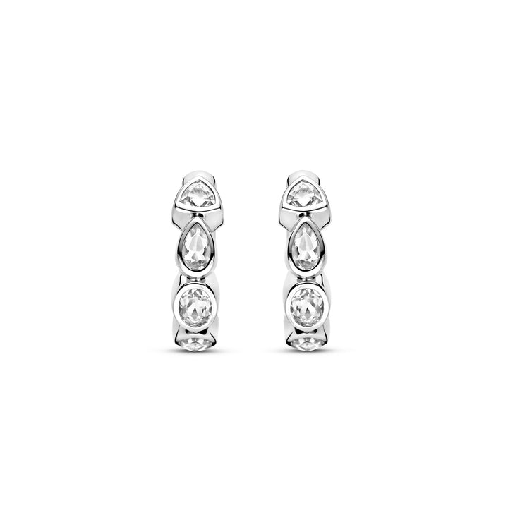 Ti Sento Cubic Zirconia Multi Shape Hoop Earrings 78002ZI