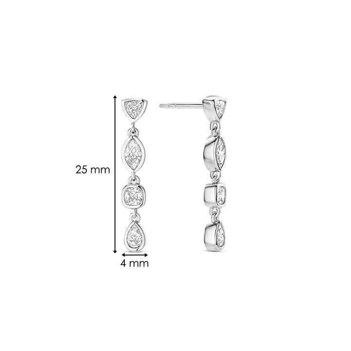 Ti Sento Cubic Zirconia Multi Shape Drop Earrings 78003ZI
