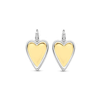 Ti Sento Yellow Gold Plated Cubic Zirconia Heart Drop Earrings 78004ZY