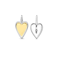Ti Sento Yellow Gold Plated Cubic Zirconia Heart Drop Earrings 78004ZY