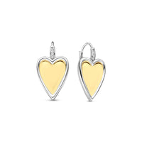 Ti Sento Yellow Gold Plated Cubic Zirconia Heart Drop Earrings 78004ZY