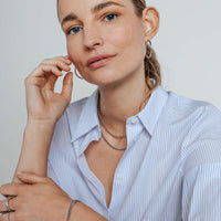 Ti Sento Plain 35mm Hoop Earrings 78007SI