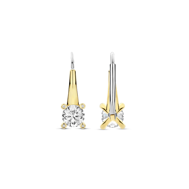 Ti Sento Yellow Gold Plated Cubic Zirconia Drop Earrings 78009ZY