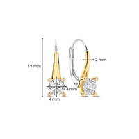 Ti Sento Yellow Gold Plated Cubic Zirconia Drop Earrings 78009ZY