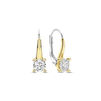 Ti Sento Yellow Gold Plated Cubic Zirconia Drop Earrings 78009ZY