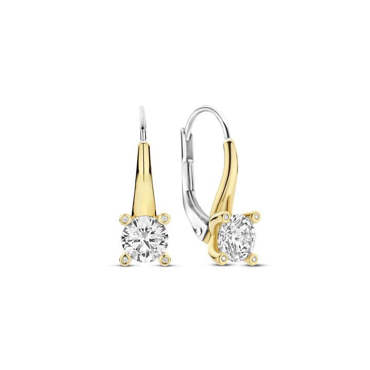 Ti Sento Yellow Gold Plated Cubic Zirconia Drop Earrings 78009ZY