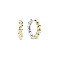 Ti Sento Yellow Gold Plated Twisted Hoop Earrings 78021SY