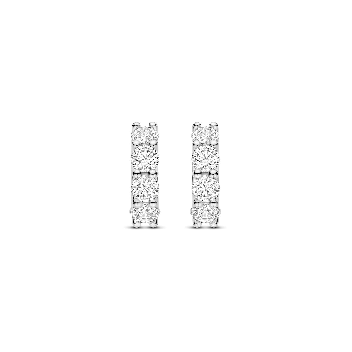 Ti Sento Cubic Zirconia Huggy Hoop Earrings 78023ZI - Michael Jones Jeweller