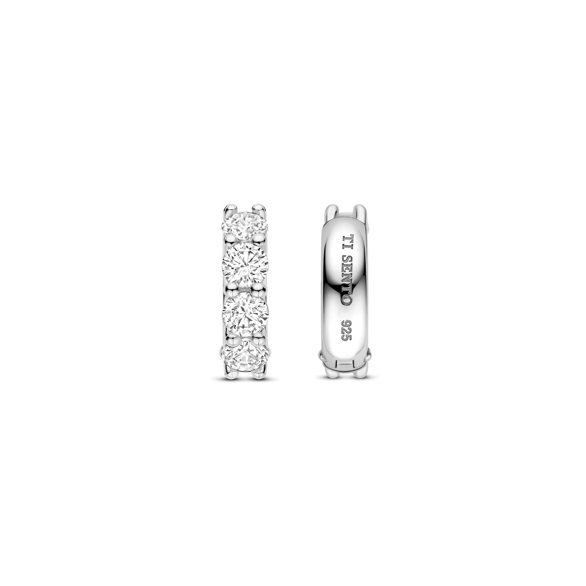 Ti Sento Cubic Zirconia Huggy Hoop Earrings 78023ZI - Michael Jones Jeweller