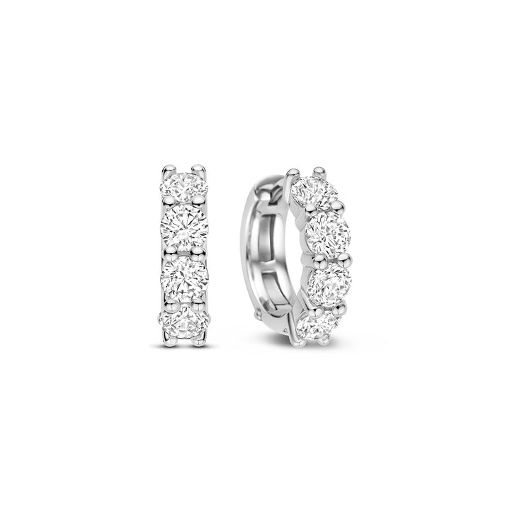 Ti Sento Cubic Zirconia Huggy Hoop Earrings 78023ZI