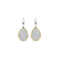 Ti Sento Yellow Gold Plated Cubic Zirconia Pebble Drop Earrings 78027ZY - Michael Jones Jeweller