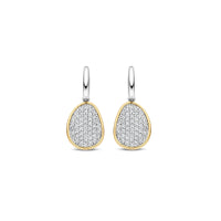 Ti Sento Yellow Gold Plated Cubic Zirconia Pebble Drop Earrings 78027ZY