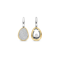 Ti Sento Yellow Gold Plated Cubic Zirconia Pebble Drop Earrings 78027ZY - Michael Jones Jeweller