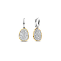 Ti Sento Yellow Gold Plated Cubic Zirconia Pebble Drop Earrings 78027ZY - Michael Jones Jeweller