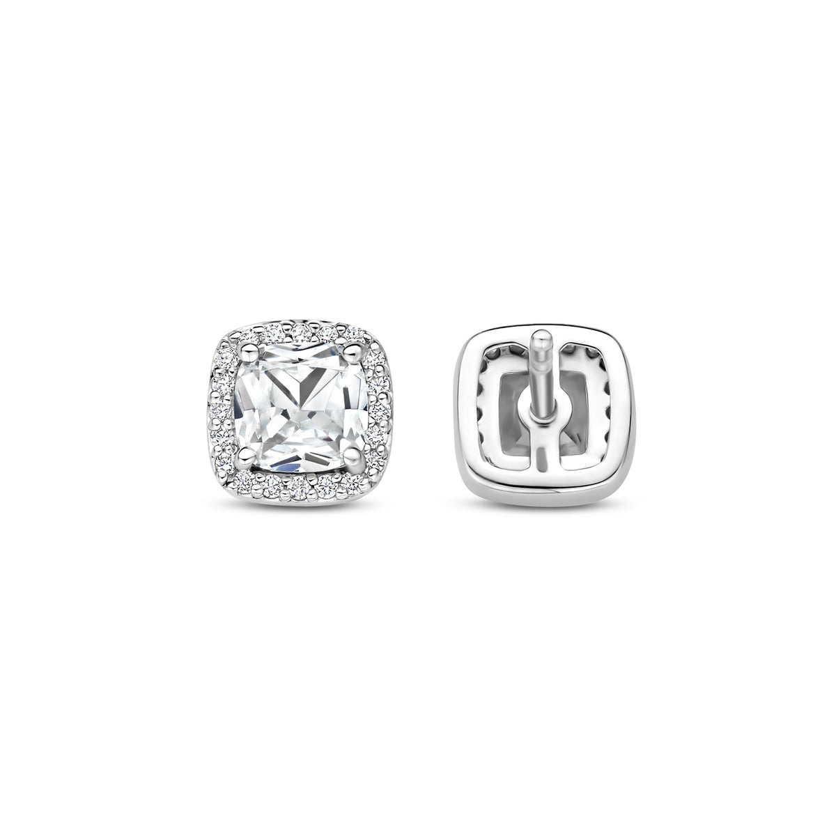 Ti Sento Cubic Zirconia Cluster Stud Earrings 78029ZI