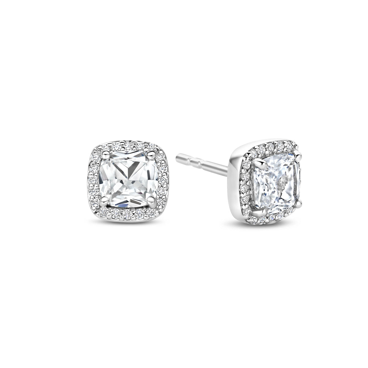 Ti Sento Cubic Zirconia Cluster Stud Earrings 78029ZI