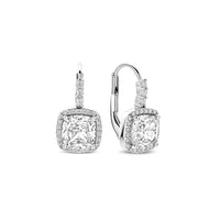 Ti Sento Cubic Zirconia Cluster Drop Earrings 78031ZI - Michael Jones Jeweller