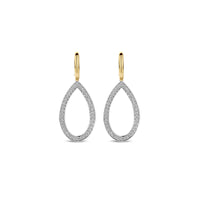 Ti Sento Yellow Gold Plated Cubic Zirconia Open Teardrop Drop Earrings 78039ZY - Michael Jones Jeweller