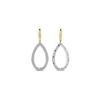 Ti Sento Yellow Gold Plated Cubic Zirconia Open Teardrop Drop Earrings 78039ZY
