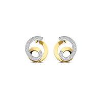 Ti Sento Yellow Gold Plated Cubic Zirconia Swirl Stud Earrings 78040ZY - Michael Jones Jeweller