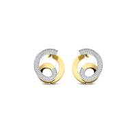 Ti Sento Yellow Gold Plated Cubic Zirconia Swirl Stud Earrings 78040ZY