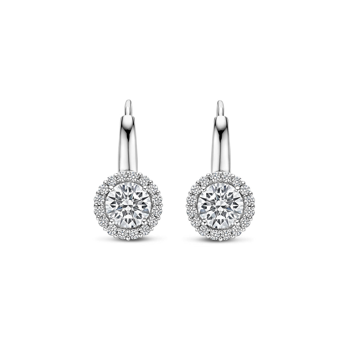 Ti Sento Cubic Zirconia Cluster Drop Earrings 78056ZI - Michael Jones Jeweller