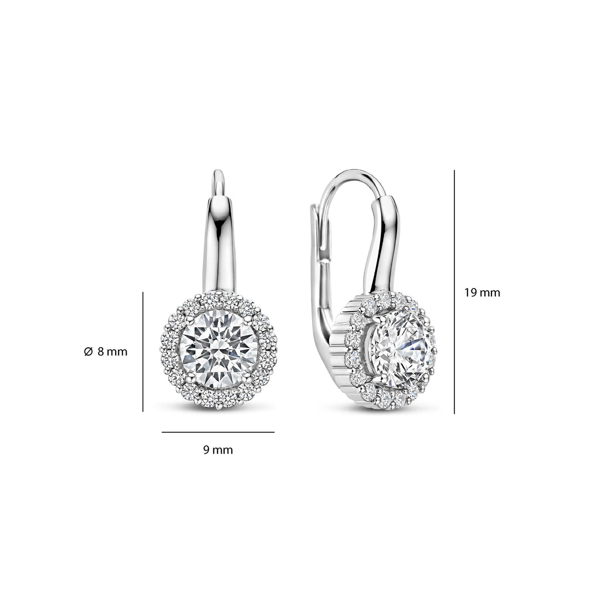 Ti Sento Cubic Zirconia Cluster Drop Earrings 78056ZI - Michael Jones Jeweller