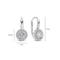 Ti Sento Cubic Zirconia Cluster Drop Earrings 78056ZI