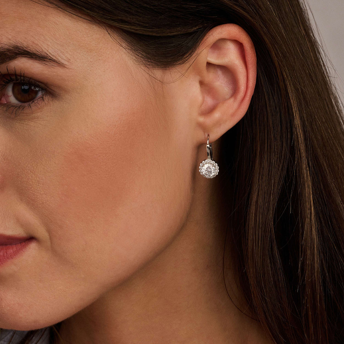 Ti Sento Cubic Zirconia Cluster Drop Earrings 78056ZI - Michael Jones Jeweller