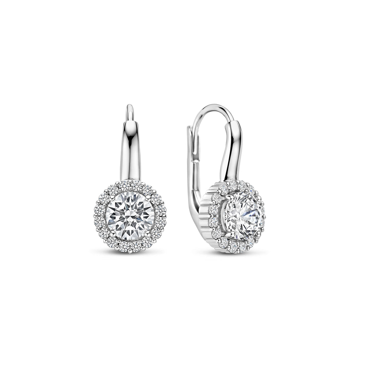 Ti Sento Cubic Zirconia Cluster Drop Earrings 78056ZI - Michael Jones Jeweller