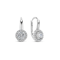 Ti Sento Cubic Zirconia Cluster Drop Earrings 78056ZI