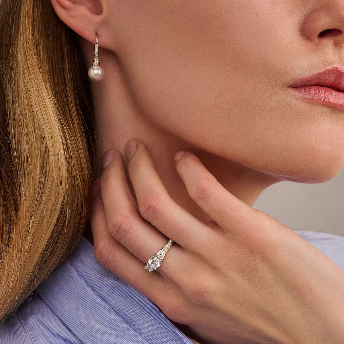Ti Sento Synthetic Pearl and Cubic Zirconia Drop Earrings 78061PW - Michael Jones Jeweller