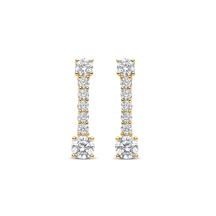 Ti Sento Yellow Gold Plated Cubic Zirconia Drop Earrings 78074ZY