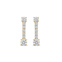 Ti Sento Yellow Gold Plated Cubic Zirconia Drop Earrings 78074ZY