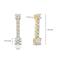Ti Sento Yellow Gold Plated Cubic Zirconia Drop Earrings 78074ZY
