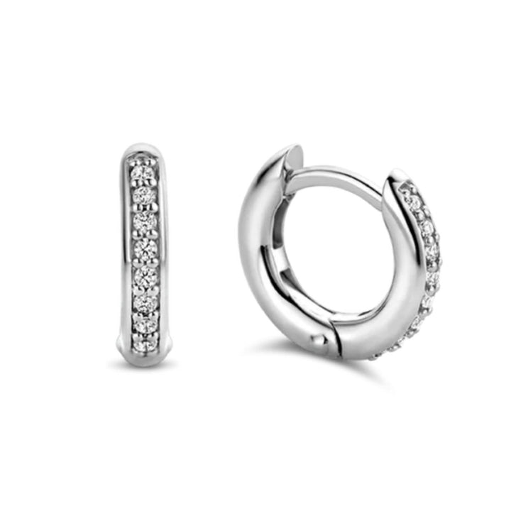 Ti Sento Silver Cubic Zirconia Huggy Earrings 7811ZI