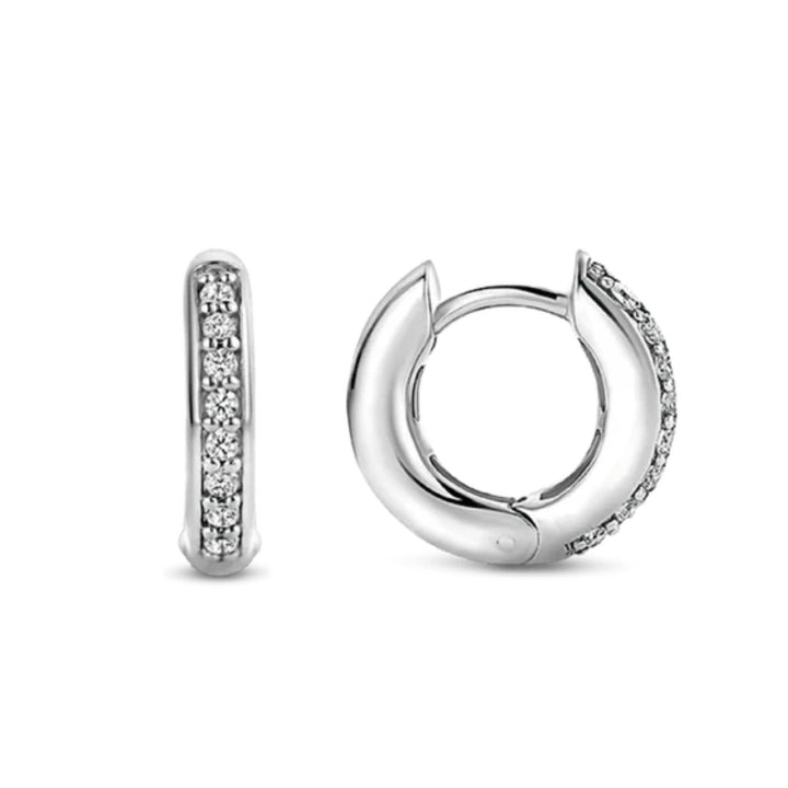 Ti Sento Silver Cubic Zirconia Huggy Earrings 7811ZI