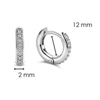 Ti Sento Silver Cubic Zirconia Huggy Earrings 7811ZI - Michael Jones Jeweller