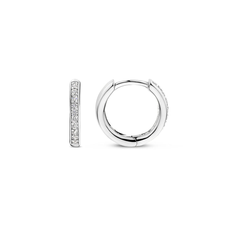 Ti Sento Cubic Zirconia 14mm Hoop Earrings 7812ZI