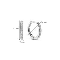 Ti Sento Cubic Zirconia 14mm Hoop Earrings 7812ZI