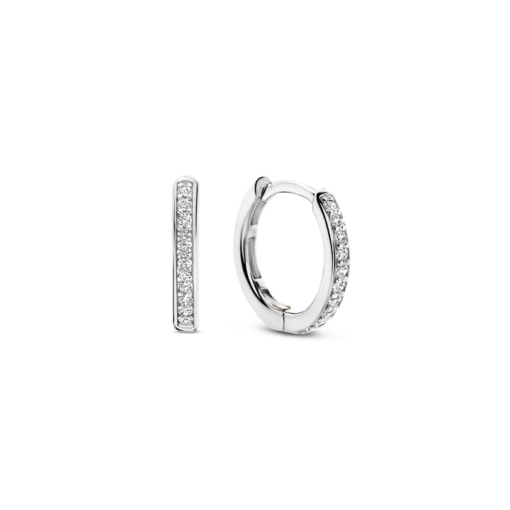 Ti Sento Cubic Zirconia 14mm Hoop Earrings 7812ZI