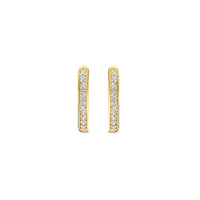 Ti Sento Yellow Gold Plated Cubic Zirconia 14mm Hoop Earrings 7812ZY