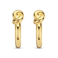 Ti Sento Yellow Gold Plated Knot Hoop Earrings 7897SY
