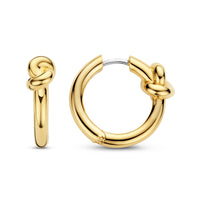 Ti Sento Yellow Gold Plated Knot Hoop Earrings 7897SY