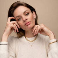 Ti Sento Yellow Gold Plated Knot Hoop Earrings 7897SY