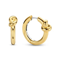 Ti Sento Yellow Gold Plated Knot Hoop Earrings 7897SY