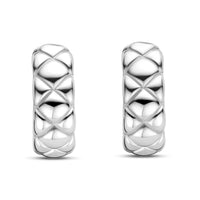 Ti Sento Clover Patterned Hoop Earrings 7911SI
