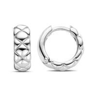 Ti Sento Clover Patterned Hoop Earrings 7911SI